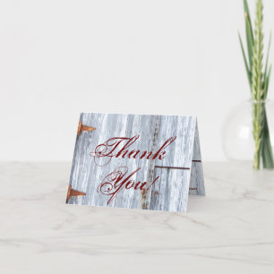Folded Thank You Card White Wash Wood Barn Door Co