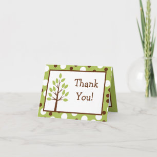 Folded Thank you Card Woodland Friends Owl