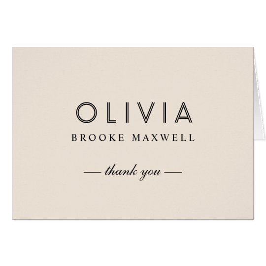 Folded Thank You Note Cards | Warm White