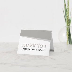 FOLDED THANK YOU simple modern angles cool grey