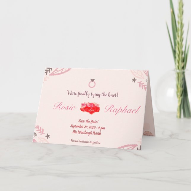 Folded wedding Invitation (Front)