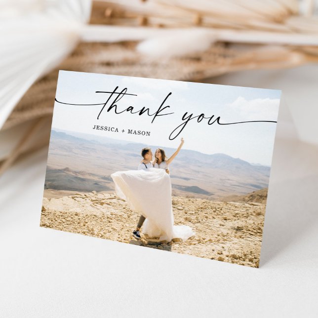 Folded Wedding Thank You Card with Custom Message (Creator Uploaded)