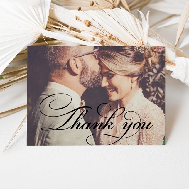 Folded Wedding Thank You Cards | Vintage Script (Creator Uploaded)