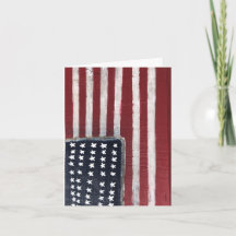 Folded Wooden flag Notecard