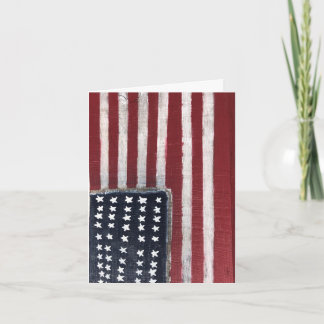 Folded Wooden flag Notecard