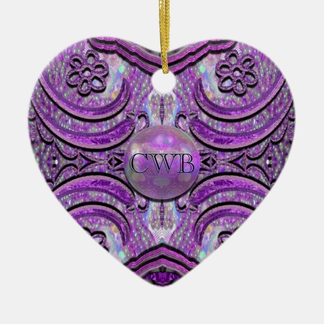 Foldiashire  Passion Victorian Chic Ceramic Tree Decoration (Front)