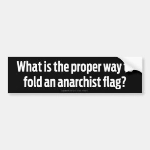 Folding Anarchist Flags Bumper Sticker