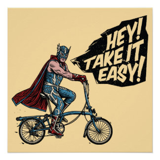 Folding Bike Lucha Poster