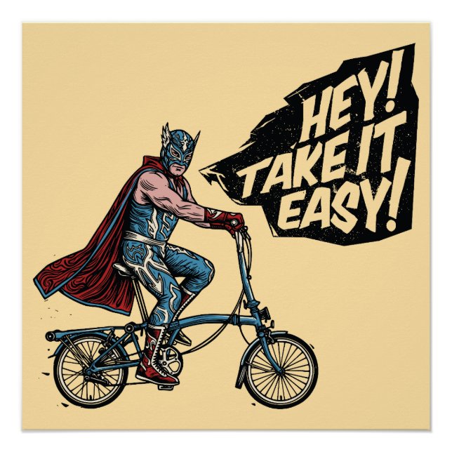 Folding Bike Lucha Poster (Front)
