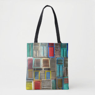 Folding Boxing Shutters Windows House Casement Sun Tote Bag