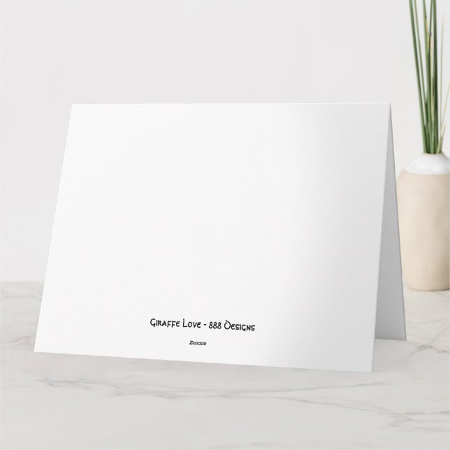 Folding Card - Giraffe Love Card (Back)