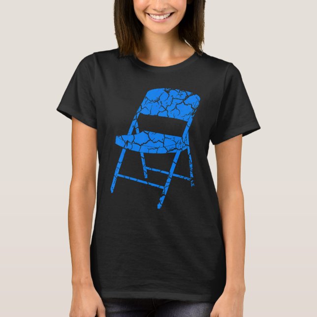 Folding Chair Distressed T-Shirt (Front)