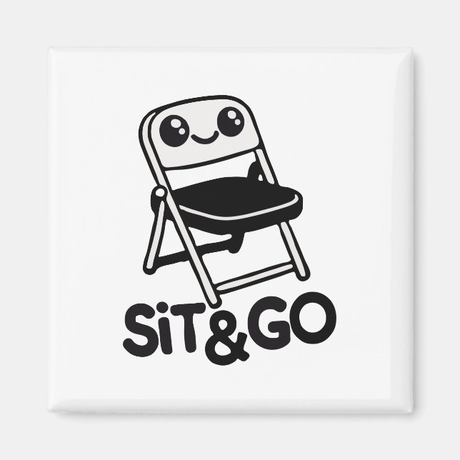 Folding Chair Sit & Go Magnet (Front)