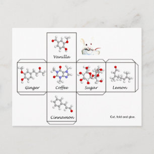 Folding cookie box postcard