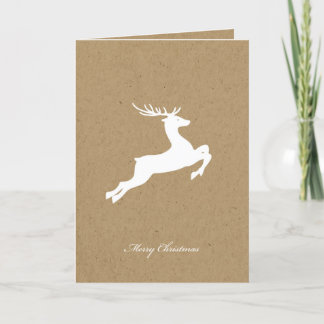 Folding Deer Photo Christmas Card