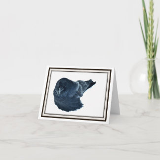 Folding Greeting Card - Crow in Winter Cloak