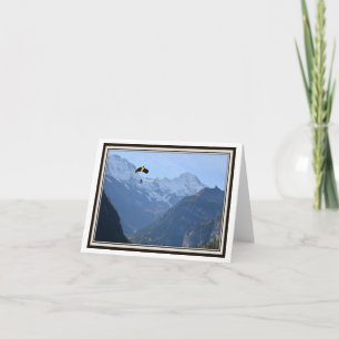 Folding Greeting Card – Parasailing in Switzerland
