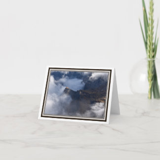 Folding Greeting Card – Swiss Alps and Clouds