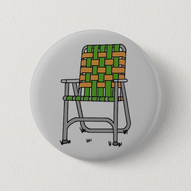Folding Lawn Chair 6 Cm Round Badge (Front)