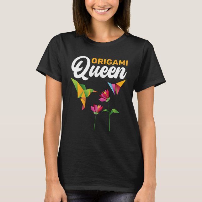 Folding Paper Origami Queen T-Shirt (Front)