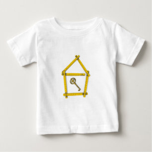 folding ruler, house shape and key baby T-Shirt