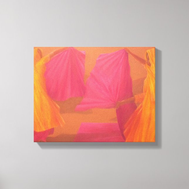 Folding Saris 2010 Canvas Print (Front)