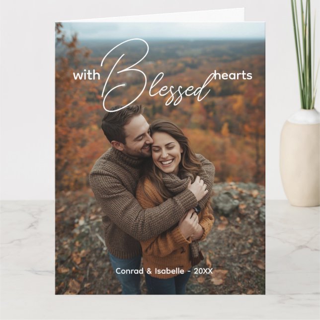 FoldledThanksgiving Card,Elegant Lettering Custom  Thank You Card (Front)