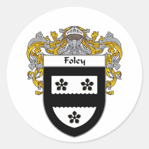 Foley Coat of Arms (Mantled) Classic Round Sticker