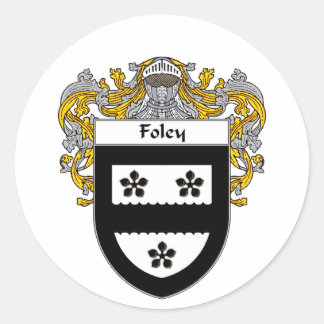 Foley Coat of Arms (Mantled) Classic Round Sticker