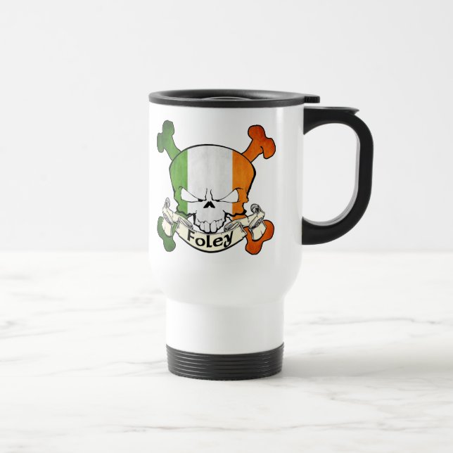 Foley Irish Skull Travel Mug (Right)