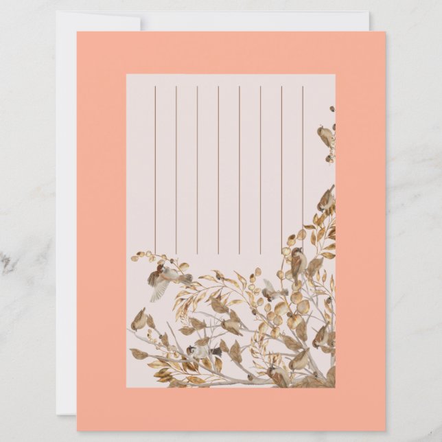 Folha pardais com envelope  (Front)