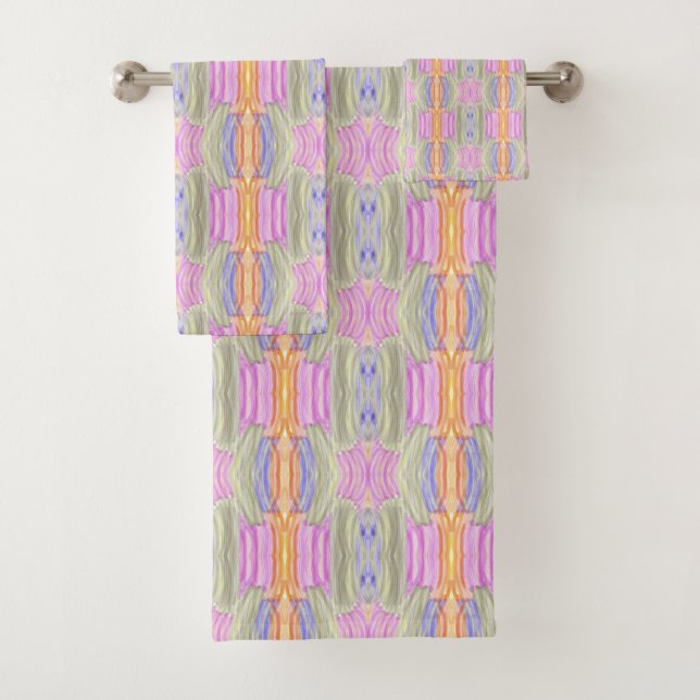 Folhas Coloridas Bath Towel Set (Insitu)