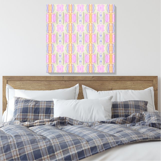 Folhas Coloridas Canvas Print (Insitu(Bedroom))