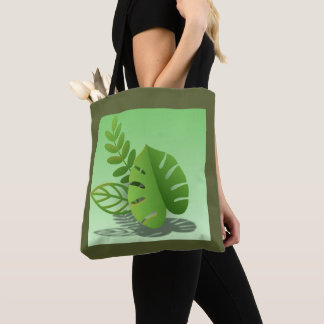 Folhas Verdes Tote Bag
