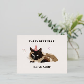 Foli card Happy Birthday Cat Funny
