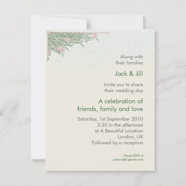 Foliage 4.25x5.5 invitation (Front)
