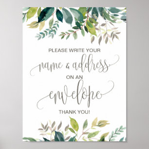 Foliage Address An Envelope Sign