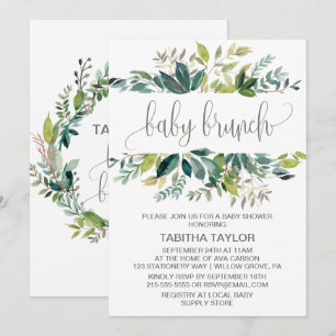 Foliage Baby Brunch Invitation