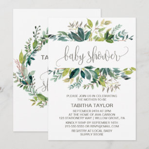Foliage Baby Shower Invitation