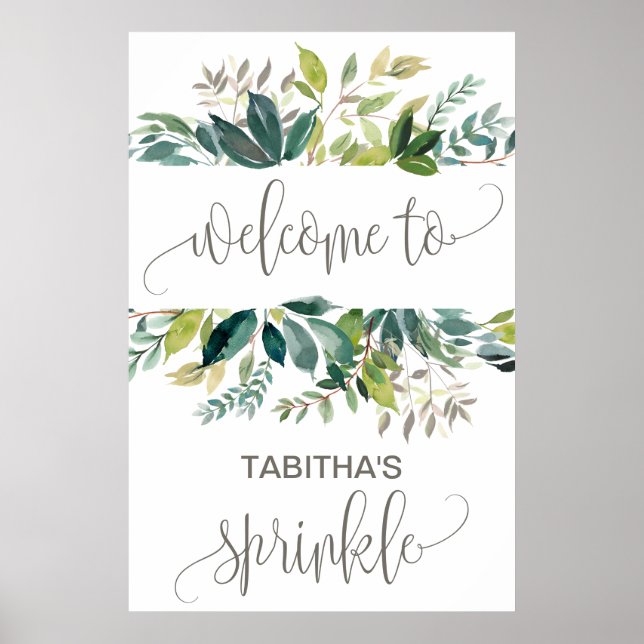 Foliage Baby Sprinkle Welcome Poster (Front)