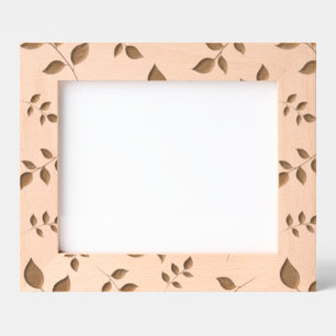 Foliage Branches with Green Leaves Etched Frames