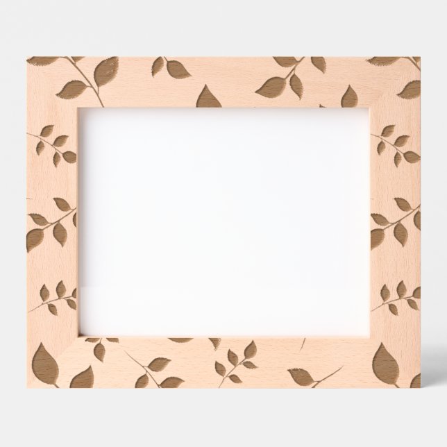 Foliage Branches with Green Leaves   Etched Frames (Front)