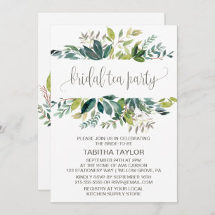 Foliage Bridal Tea Party Invitation
