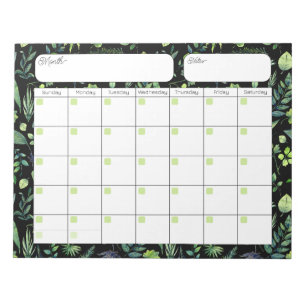 Foliage Calendar Notepad