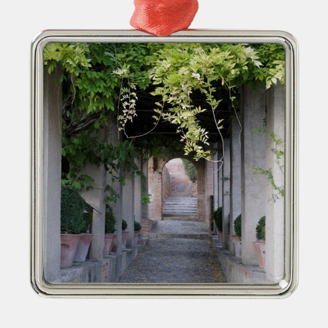 Foliage Covered Walkway, Spain Metal Tree Decoration (Front)