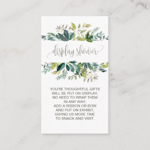 Foliage Display Shower Enclosure Card