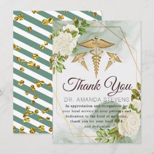 Foliage Elegant Doctor Nurse Thank You Card