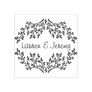 Foliage Elegant Monogram Stamp