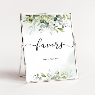 Foliage eucalyptus Favours please take one Poster