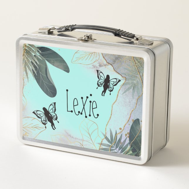Foliage Fantasy Fairies  Metal Lunch Box (Front)